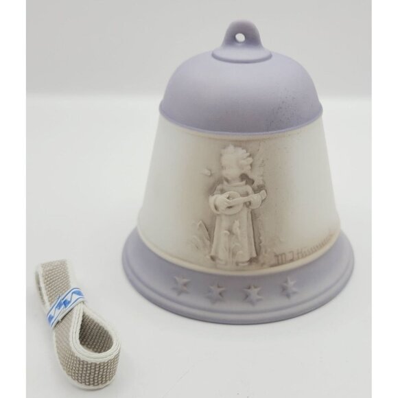 M.J. Hummel 1994 Christmas Bell Ornament Goebel Germany Porcelain Angel - Picture 3 of 10